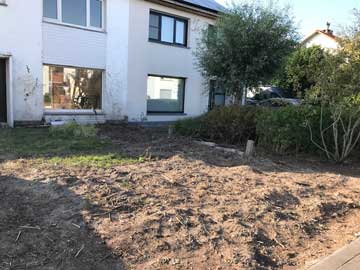 Ook de tuin wordt grondig aangepakt